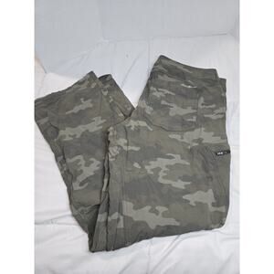 Eddie Bauer First Ascent Camo Cargo Pants Size T35x32 Fleece Lined Camouflage